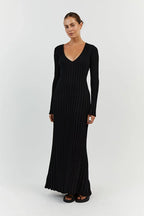 Gebreide midi jurk detail 7 Rina