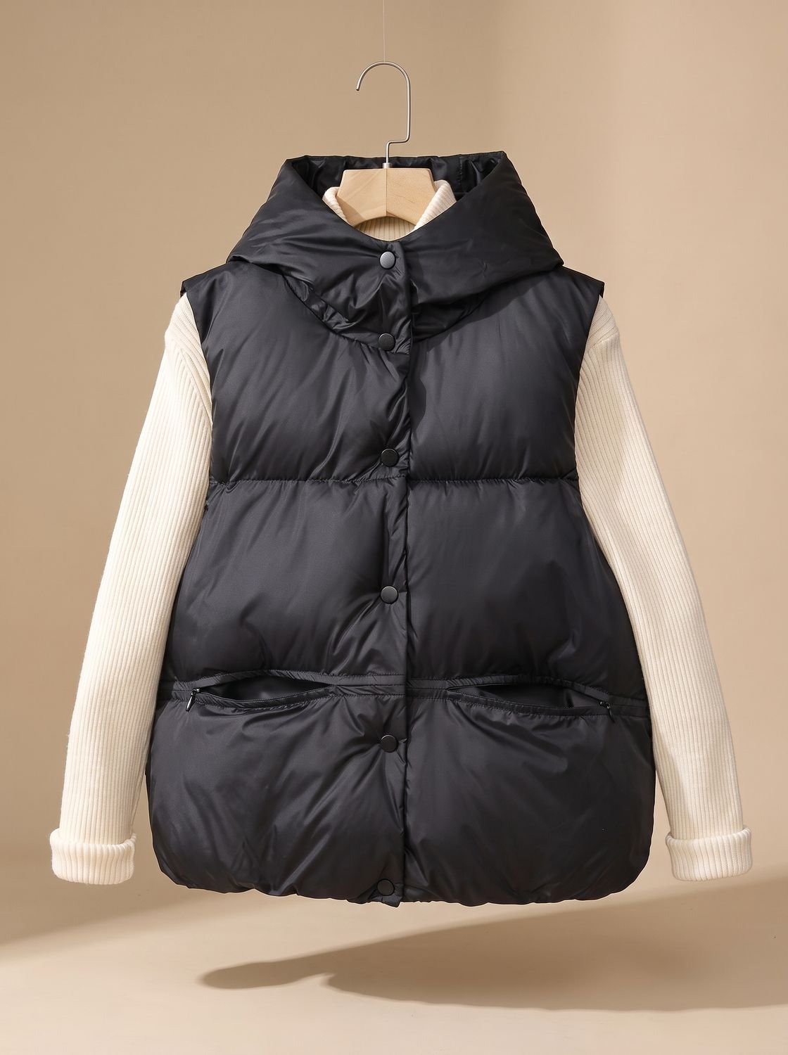 Gewatteerde bodywarmer detail 1 Wilma