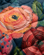 Gewatteerde jas blauw detail 3 Iris