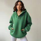 Hoodie groen vooraanzicht Dora