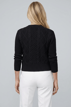 Kabelgebreid vest detail 1 Mette