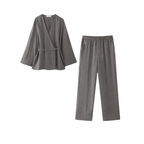 Tweedelige Kimono Set – Losvallende Kimono met Wijde Broek - Elise