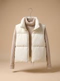 Korte bodywarmer wit vooraanzicht Hester