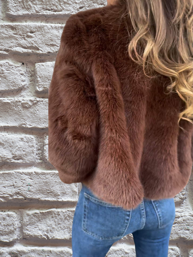 Korte winterjas detail 2 Belle