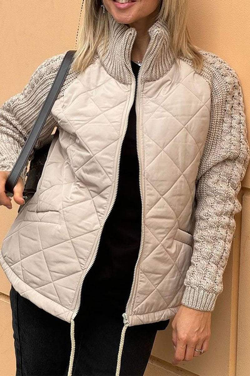 Lang gebreid vest detail 6 Gerda