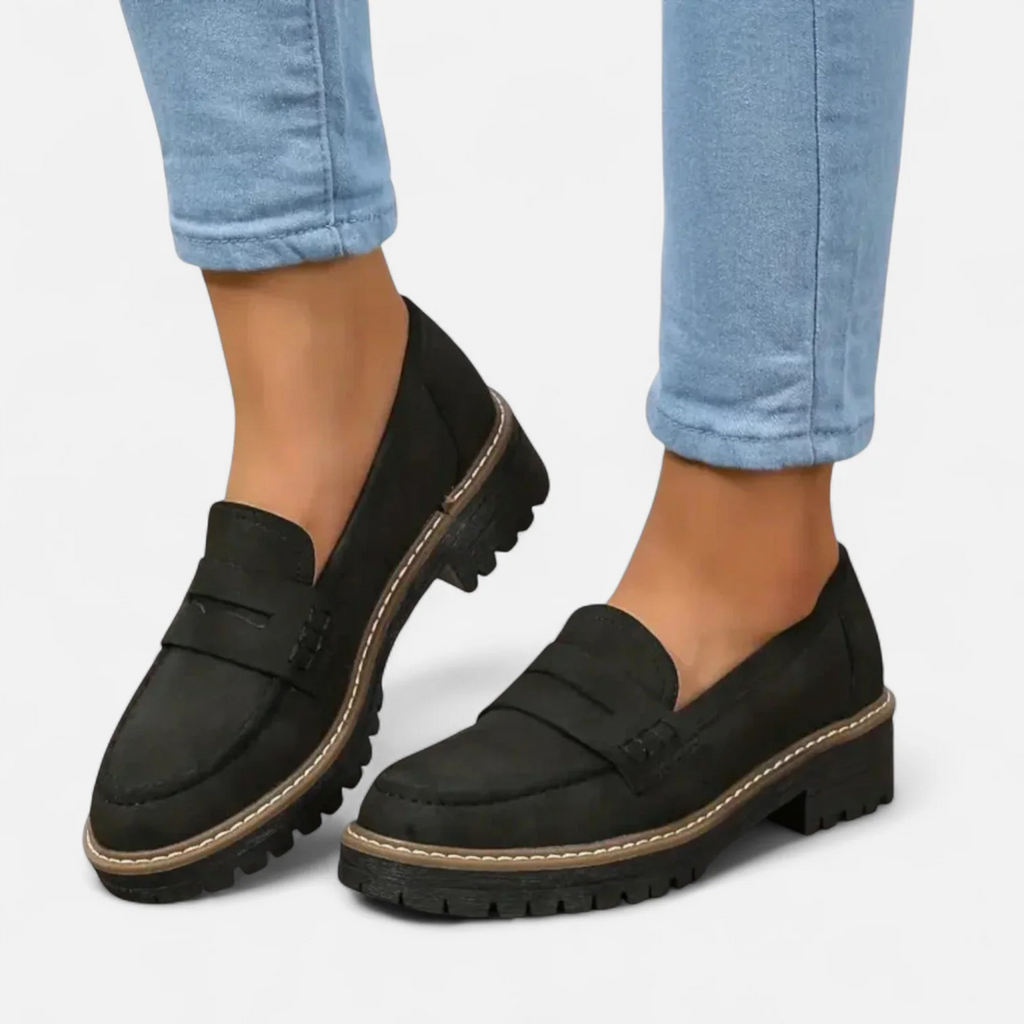 Loafers zwart vooraanzicht Loua