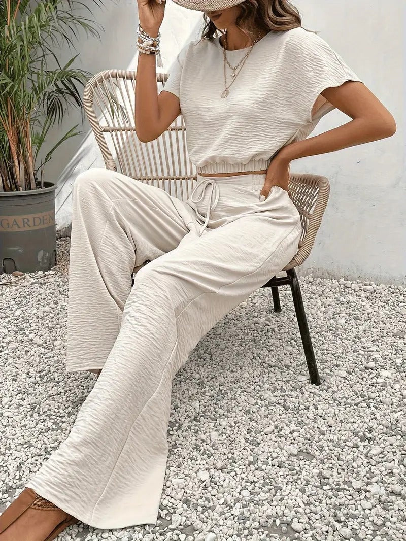 Lounge set beige zijaanzicht Cato 