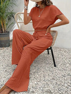 Lounge set oranje zijaanzicht Cato