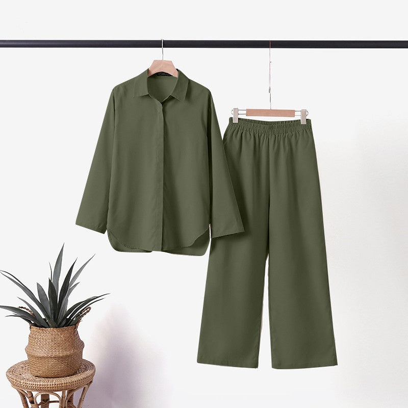 Lounge set groen hangend vooraanzicht Kyara