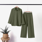 Lounge set groen hangend vooraanzicht Kyara