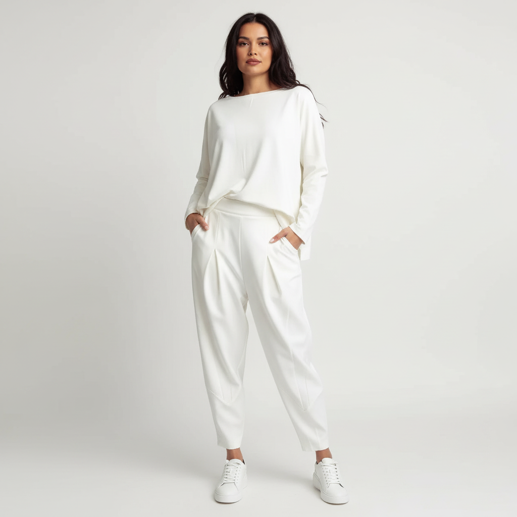 Loungewear set wit vooraanzicht Linde