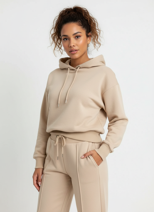 Lounge set beige vooraanzicht Tess