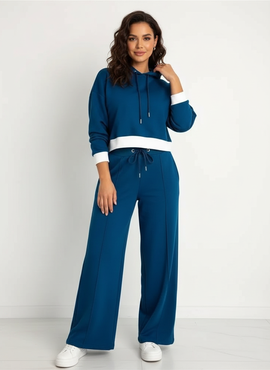 Lounge set blauw vooraanzicht Tess