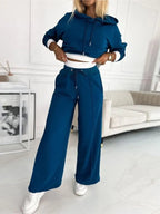 Lounge set blauw vooraanzicht detail Tess