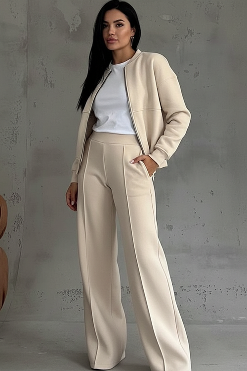 Lounge set beige vooraanzicht Wies