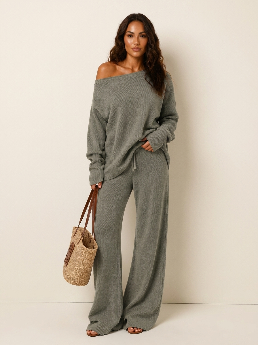 Loungewear set grijs vooraanzicht Sophie