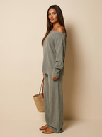 Loungewear set grijs zijaanzicht Sophie