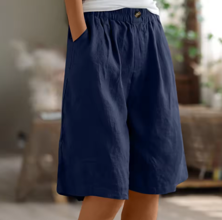 Luchtige Linnen look bermudashort - Mara