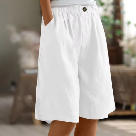 Luchtige Linnen look bermudashort - Mara