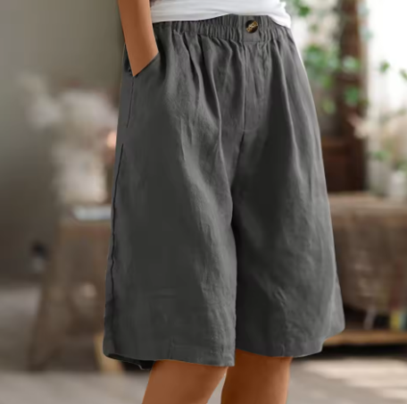Luchtige Linnen look bermudashort - Mara