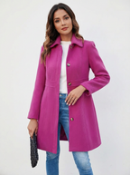 Manteljas roze vooraanzicht detail Noor
