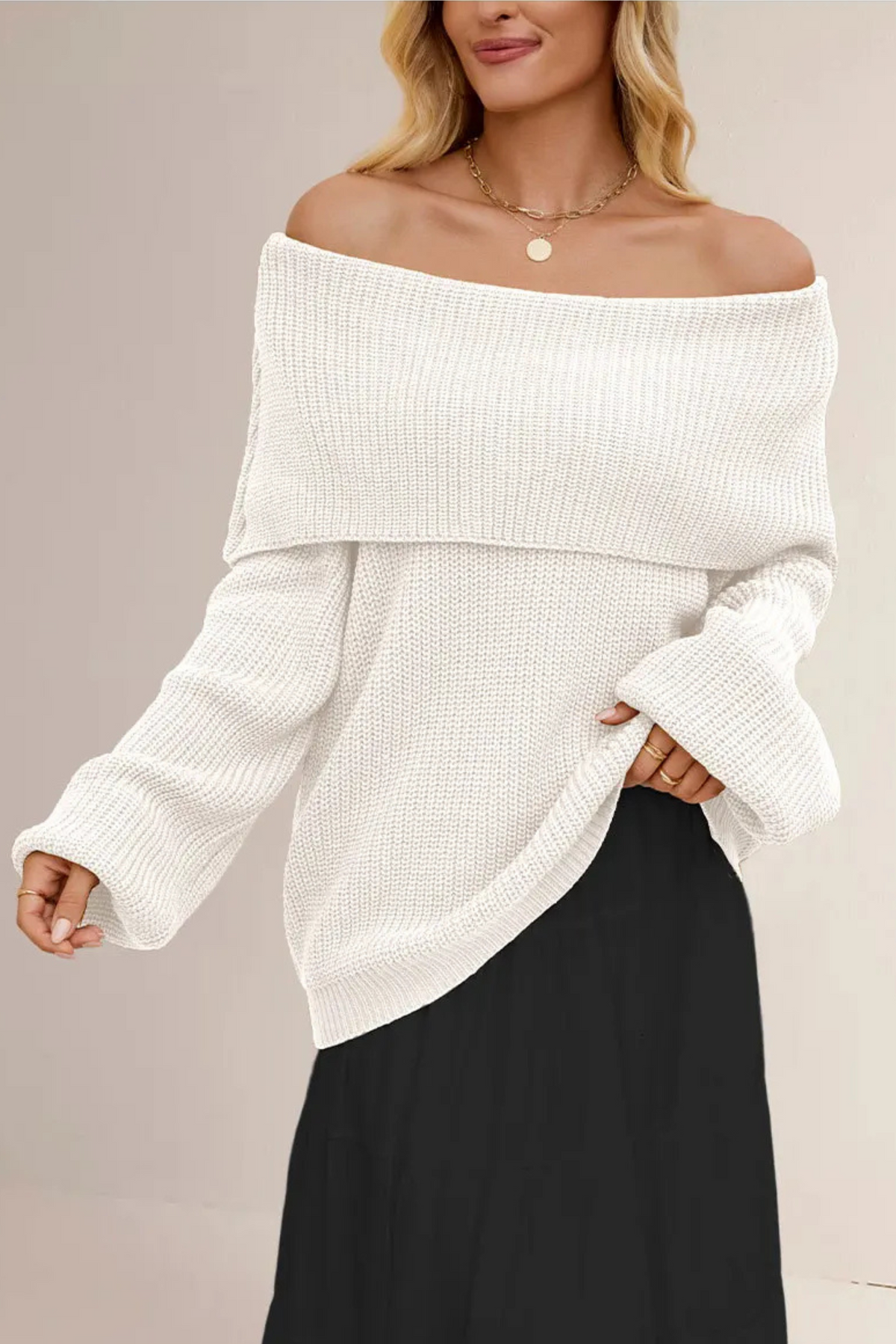 Off-shoulder trui detail 8 Leona