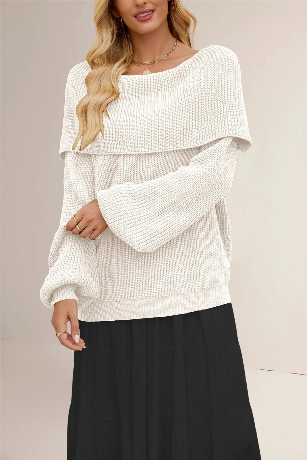 Off-shoulder trui detail 6 Leona