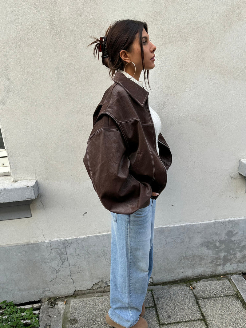 Oversized bomberjack detail 6 Aisha