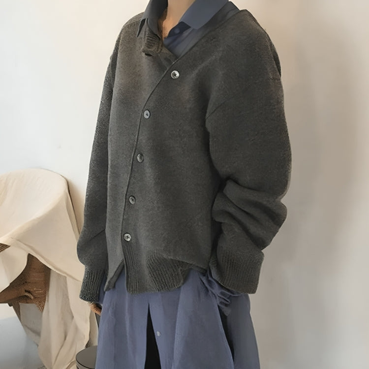 Oversized gebreid vest detail 3 Saskia