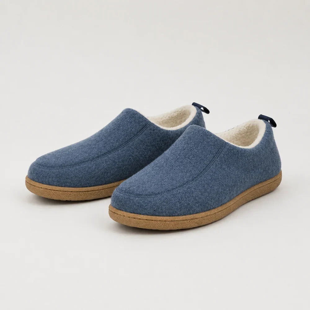 Pantoffels blauw vooraanzicht Heleen