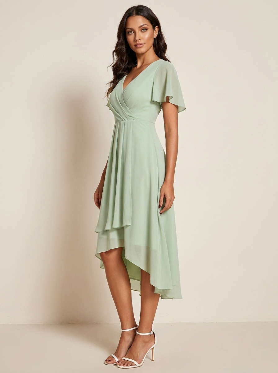 Romantische midi jurk met luxe kant - Kaylee