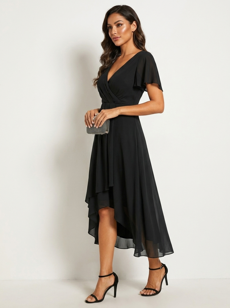 Romantische midi jurk met luxe kant - Kaylee