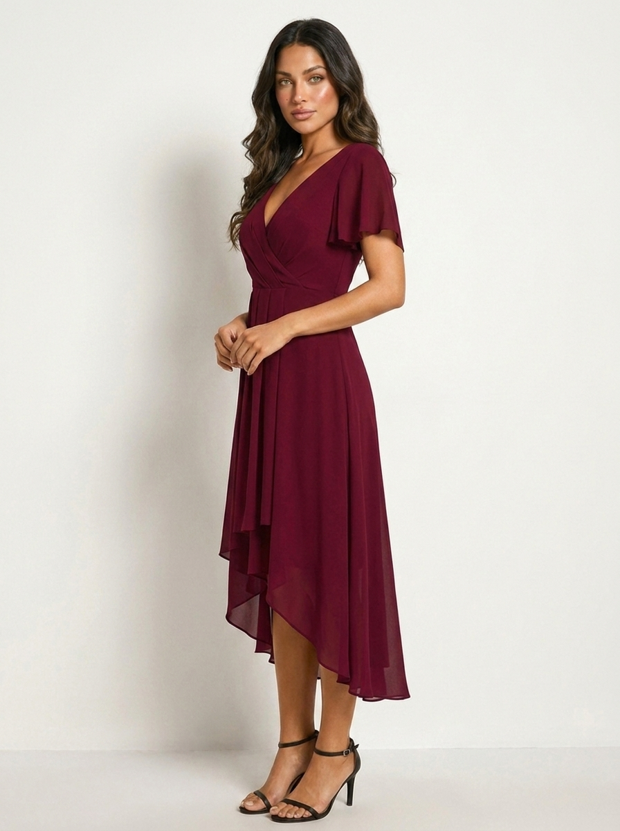 Romantische midi jurk met luxe kant - Kaylee