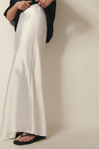 Satijnen midi rok detail 6 Maaike