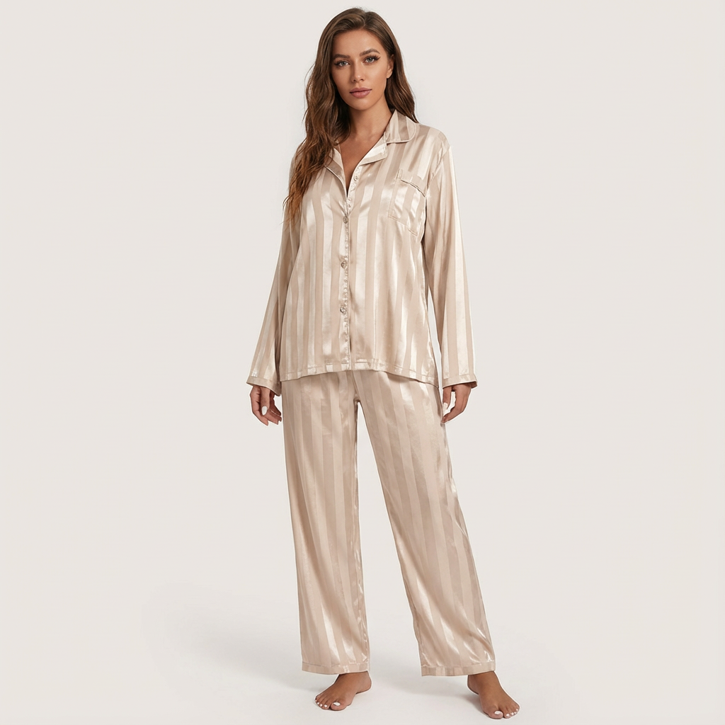 Satijnen pyjama set detail 1 Sterre
