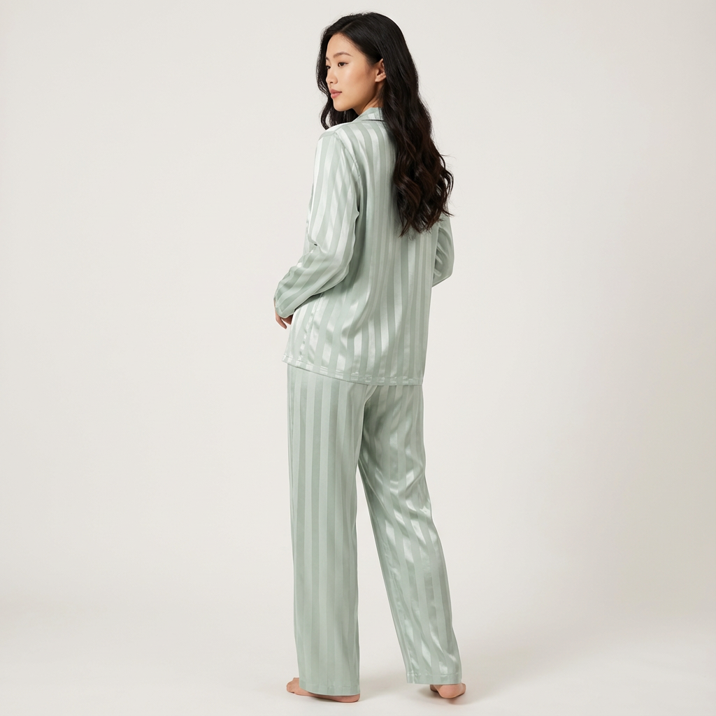 Satijnen pyjama set detail 10 Sterre