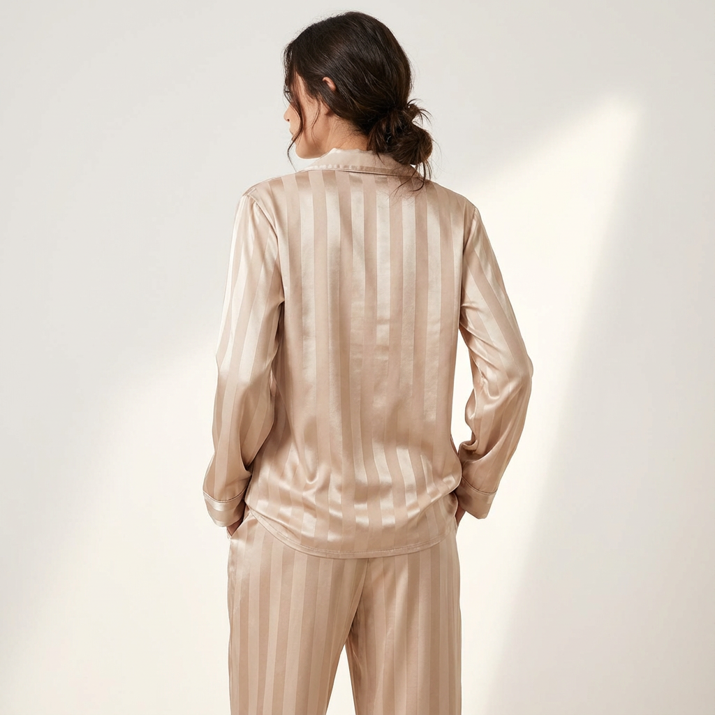 Satijnen pyjama set detail 4 Sterre