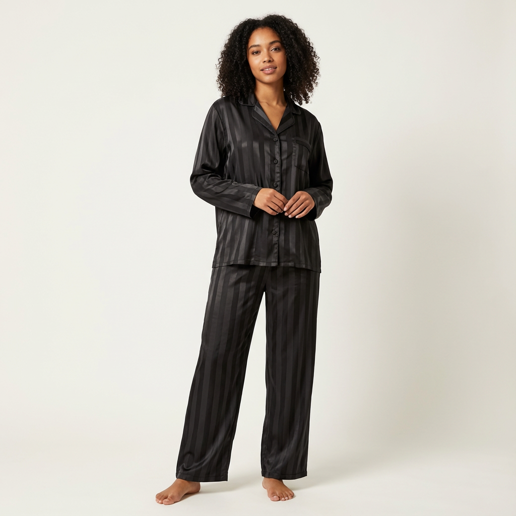 Satijnen pyjama set detail 7 Sterre