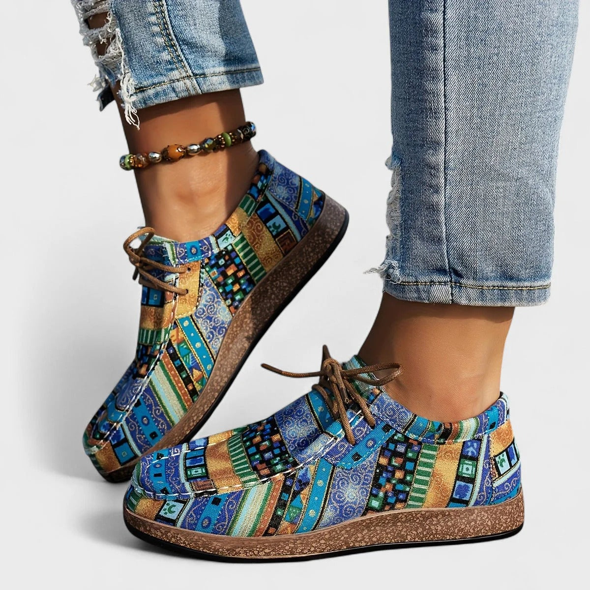 Sneakers blauw vooraanzicht Yuna