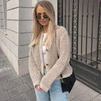 Teddy overshirt beige vooraanzicht Kim