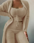 Teddy set beige vooraanzicht Fabienne