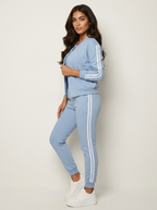 Trainingsset blauw zijaanzicht Olivia