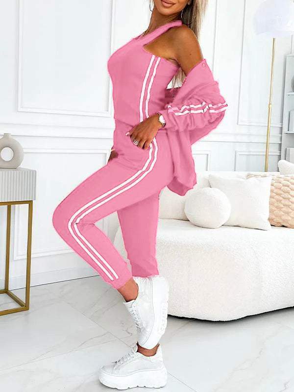 Trainingsset roze zijaanzicht Olivia