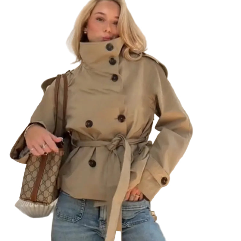 Trenchcoat khaki vooraanzicht Gabrielle