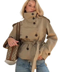 Trenchcoat khaki vooraanzicht Gabrielle