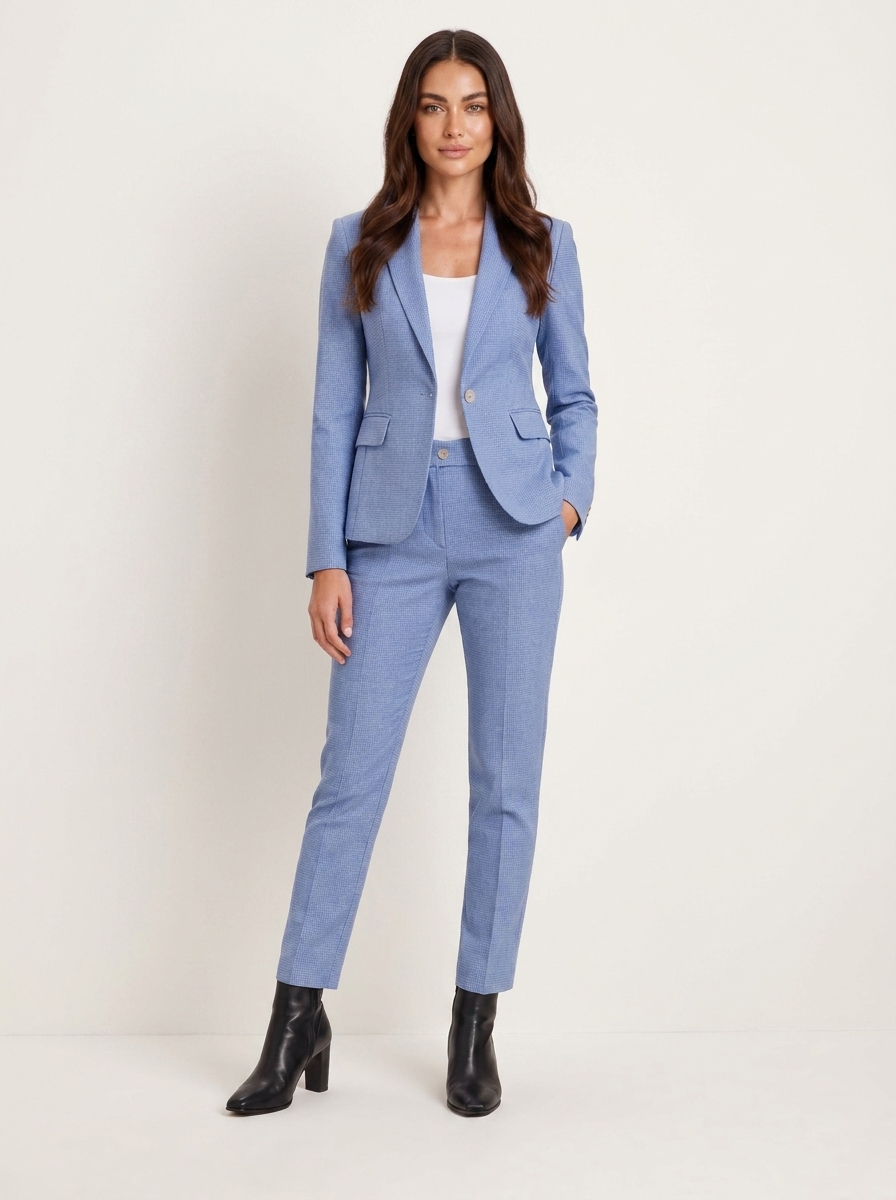 Tweedelig pak blauw vooraanzicht Lotte