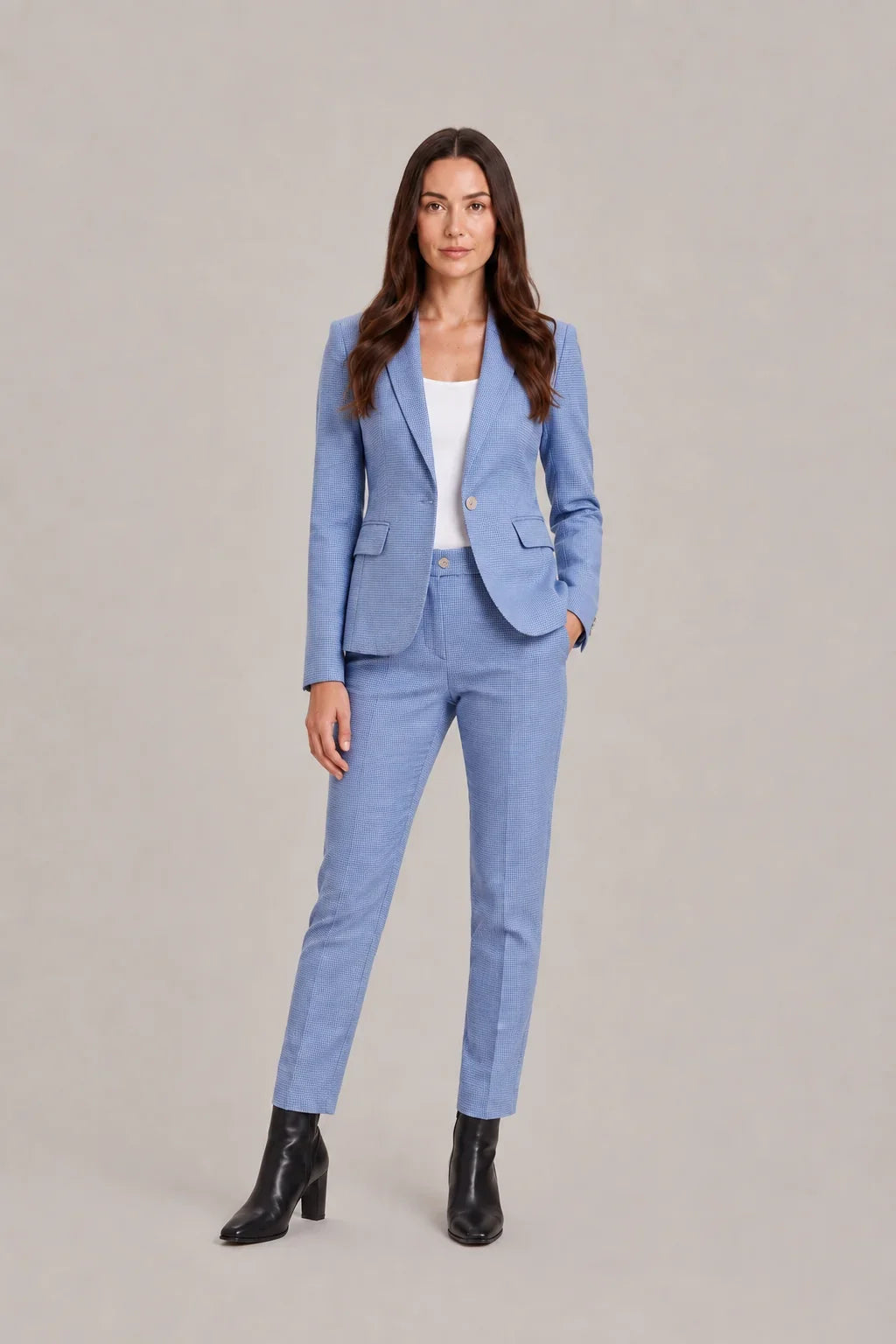 Tweedelig pak blauw vooraanzicht Lotte