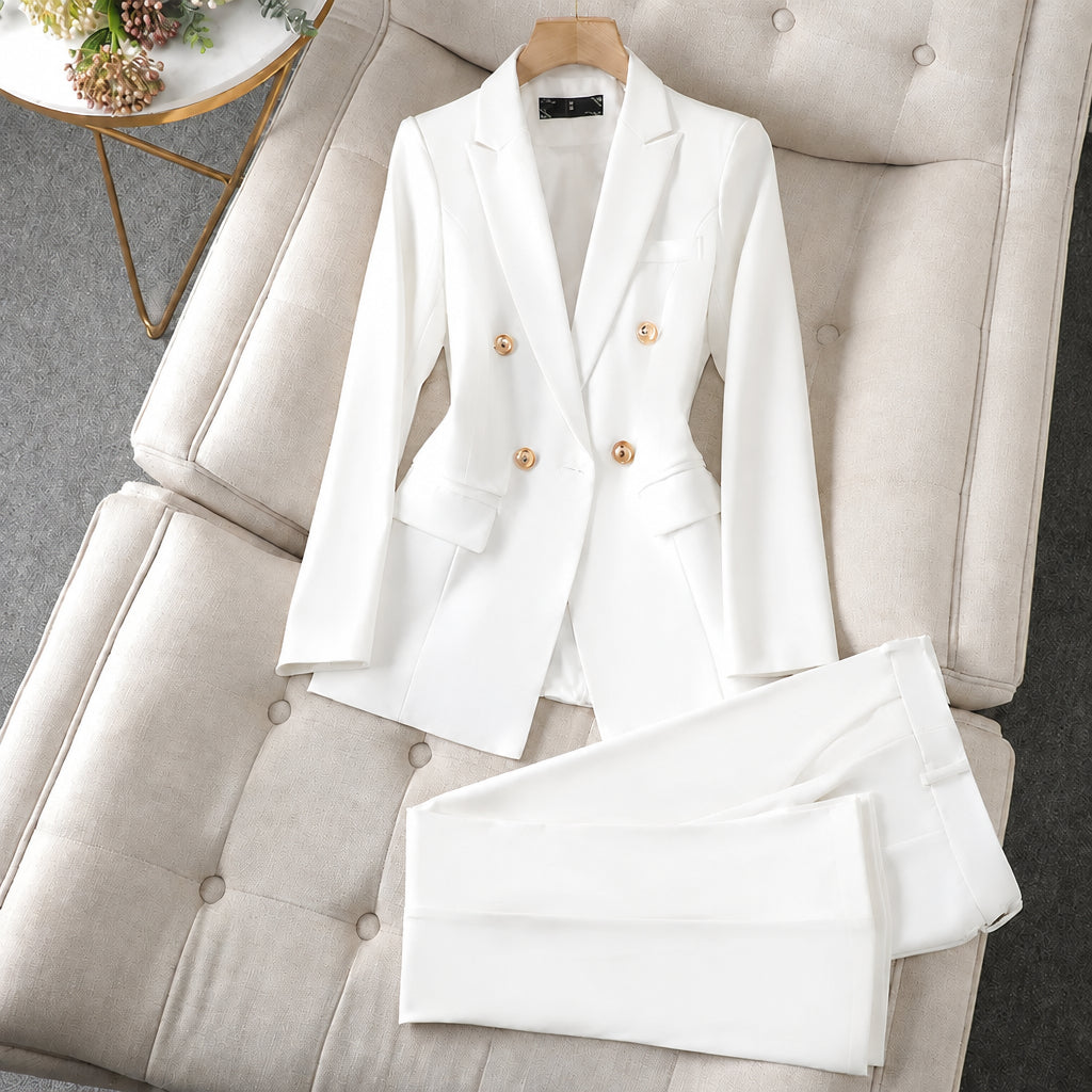 Tweedelig pak wit bovenaanzicht Romée