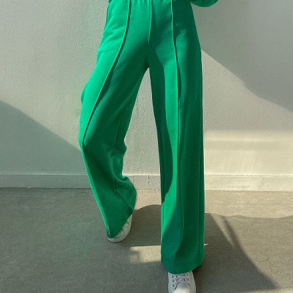 Tweedelige joggingset groen broek Lynn