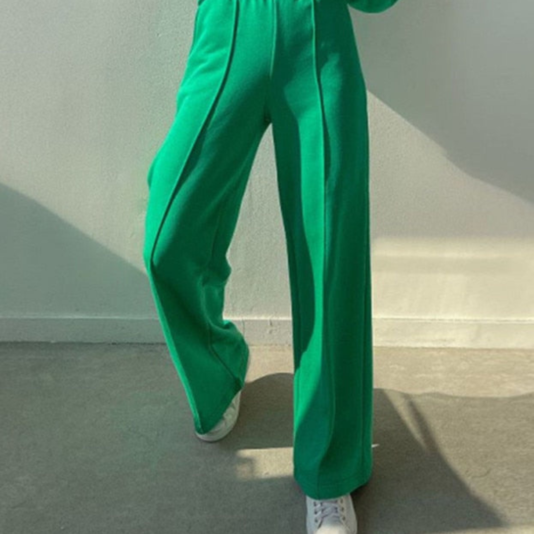 Tweedelige joggingset groen broek Lynn